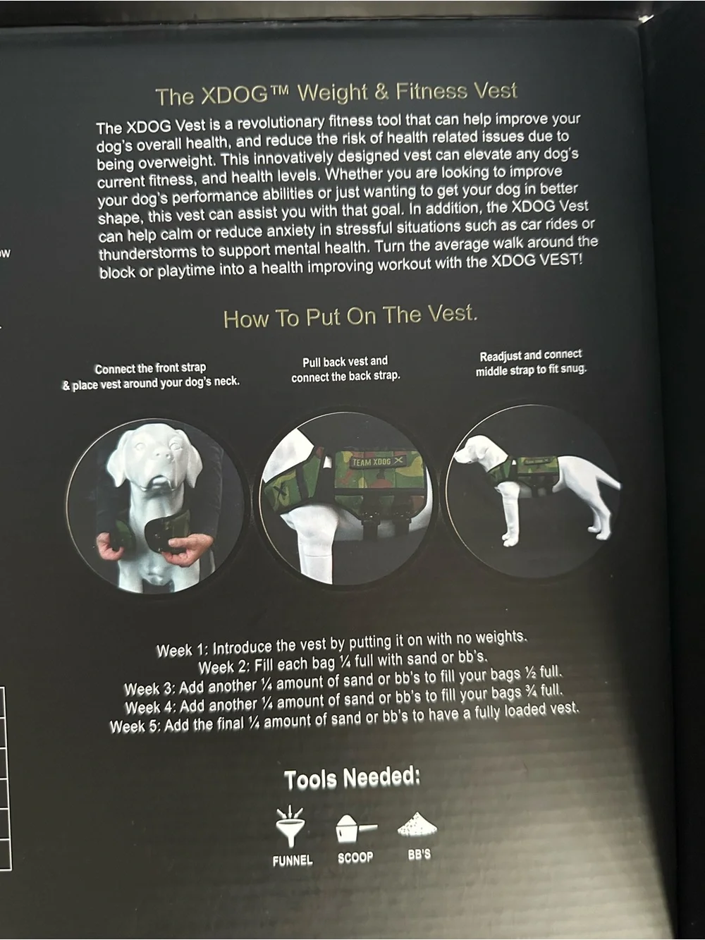 XDOG Weight Vest Harness for Dogs